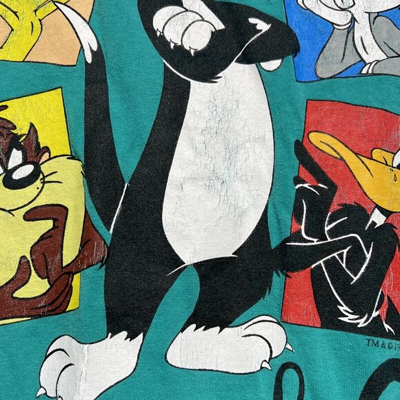 Vintage Sylvester & Co TShirt One Size Warner Bros Looney Tunes Night Sleep 1996 - Picture 2 of 10